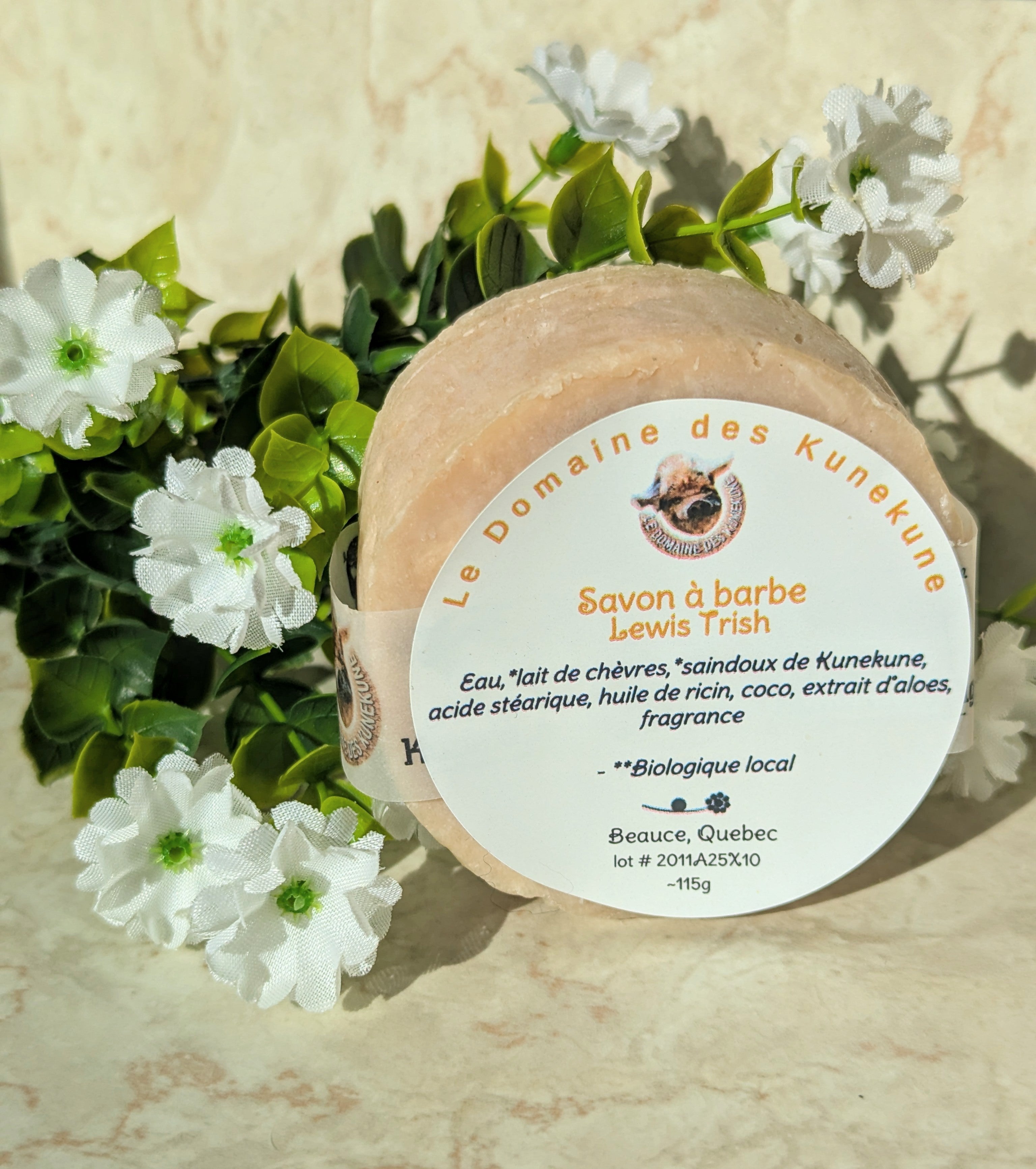 Savon de rasage au saindoux de Kunekune et Lait de chèvre